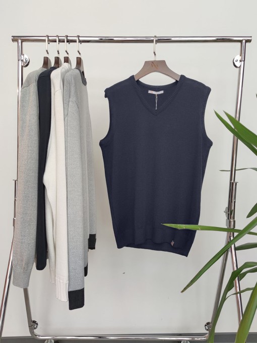 Dark blue merino vest Kalev 7