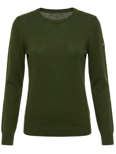 Women´s olive green 100% Merino Wool Shirt Kristina 1