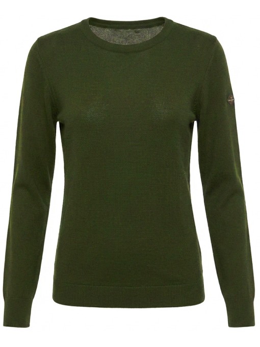 Women´s olive green 100% Merino Wool Shirt Kristina 1