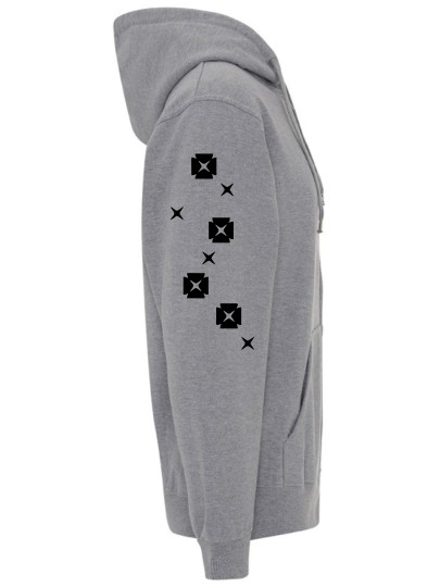 TORG Hooded zip sweat design 1 / oxford grey