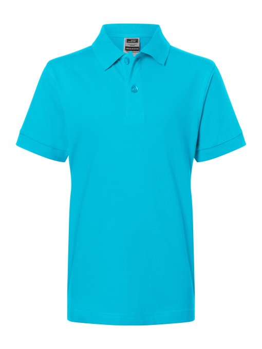 Children's Polo wide cut / turquoise