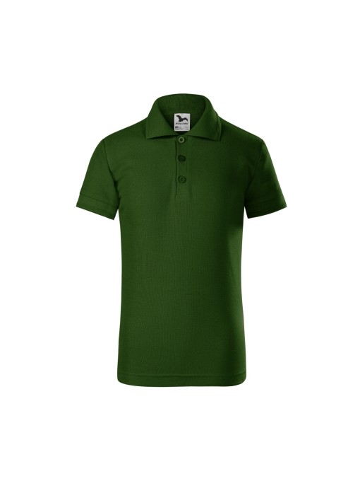 Laste kitsalõikeline polosärk / bottle-green