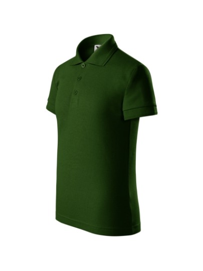 Laste kitsalõikeline polosärk / bottle-green