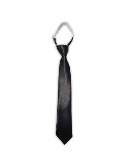 Dark gray tie with an elastic