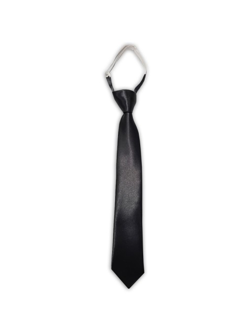 Dark gray tie with an elastic