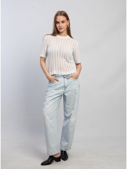 Brett knitted white sweater