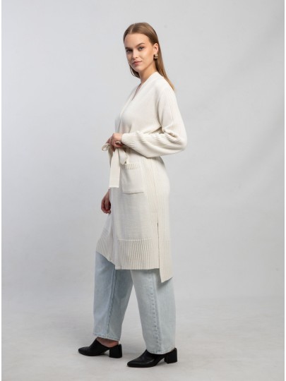 Ilmelik white merino cardigan