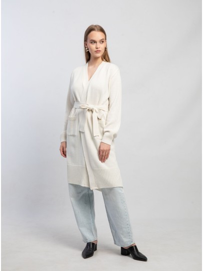 Ilmelik white merino cardigan