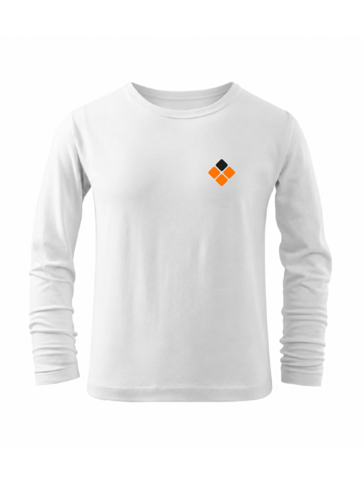 Children's long sleeve shirt - wide collar / white