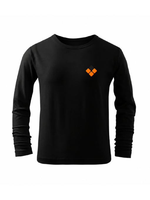 Children's long sleeve shirt - wide collar / black