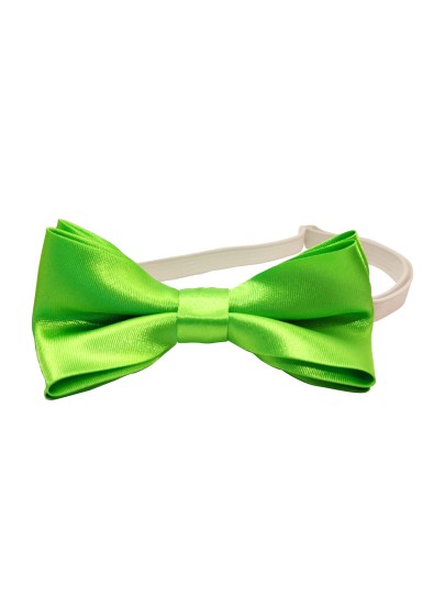 Bright green bow tie with an elastic