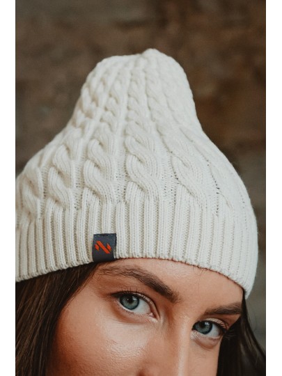 Huty merino wool hat white