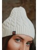 Huty merino wool hat white