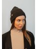 Beanie merino wool hat black