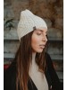 Huty merino wool hat white