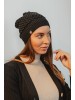 Ruut merino wool hat black