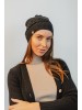 Ruut merino wool hat black