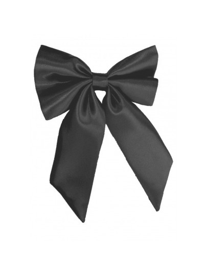 Dark gray bow with a...